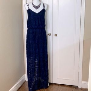 Vince Camuto Size 8 Blue Lace Maxi